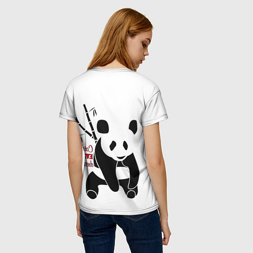 Женская футболка Панда и сон / 3D-принт – фото 4