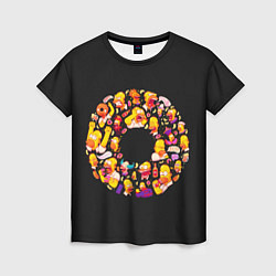Женская футболка Пончик Гомер