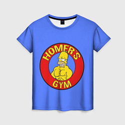 Женская футболка Спортзал Гомера