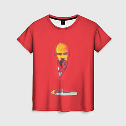Женская футболка Энди Уорхол - Красный Ленин