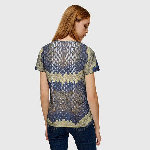Женская футболка Рептилоид Змея / 3D-принт – фото 4