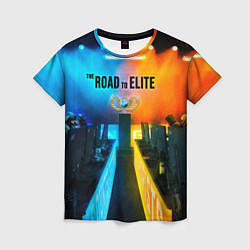 Женская футболка Road to global elite