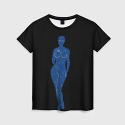 Женская футболка Девушка космос