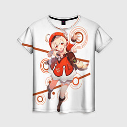 Женская футболка Кли из Genshin impact