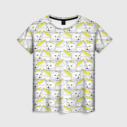 Женская футболка Кот с бананом