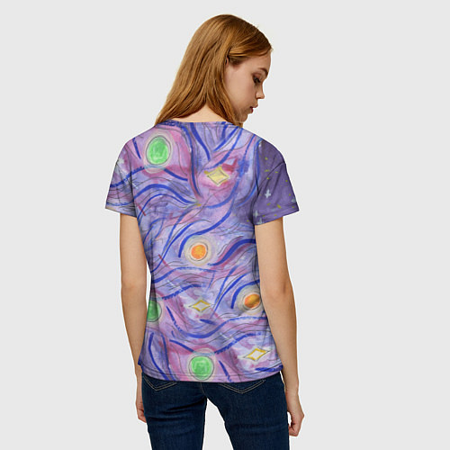 Женская футболка Галактика / 3D-принт – фото 4