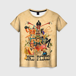 Женская футболка One Piece пираты Соломенной Шляпы