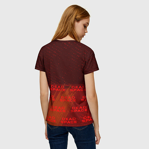 Женская футболка Дэд Спейс - Краска Паттерн внизу / 3D-принт – фото 4