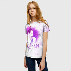 Футболка женская Freddie Mercury Queen Z, цвет: 3D-принт — фото 2