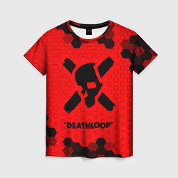 Женская футболка Deathloop - Череп - Соты