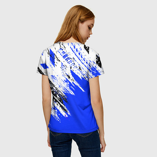 Женская футболка BAJAJ БАДЖАДЖ МОТОСПОРТ / 3D-принт – фото 4