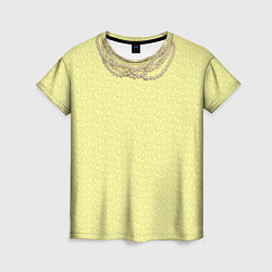 Женская футболка Желтые кружева