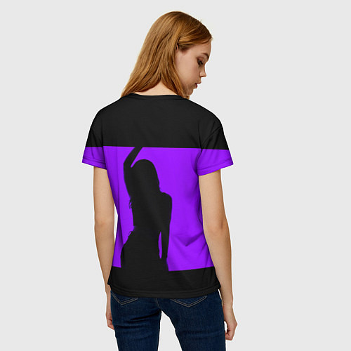 Женская футболка Тень танцующей девушки / 3D-принт – фото 4