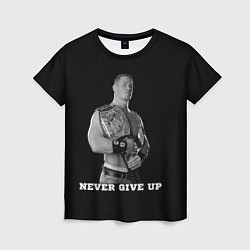 Женская футболка Never give up
