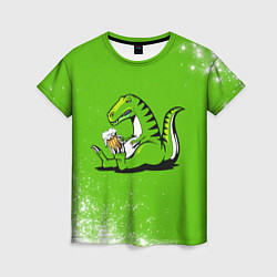 Женская футболка Пивозавр - Краска
