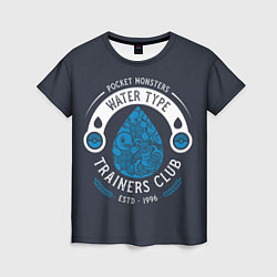 Женская футболка Тренер водных покемонов