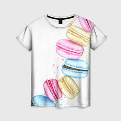 Футболка женская Macarons Нежный десерт, цвет: 3D-принт