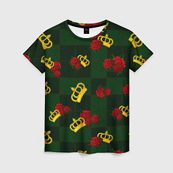 Женская футболка Короны и розы