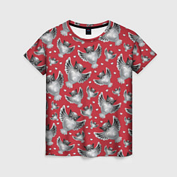 Женская футболка Серебряные совы