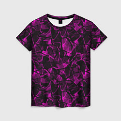 Женская футболка Абстрактный узор цвета фуксия