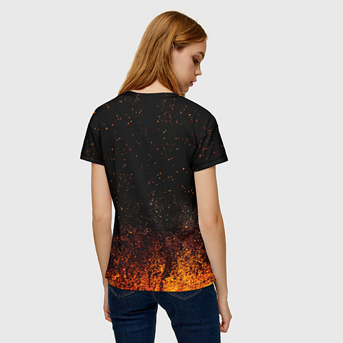Женская футболка Ария в огне / 3D-принт – фото 4