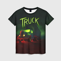 Женская футболка Truck neon