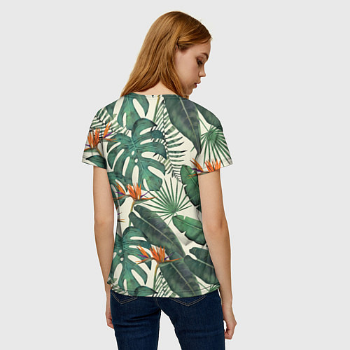 Женская футболка Тропический паттерн / 3D-принт – фото 4