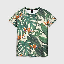 Женская футболка Тропический паттерн