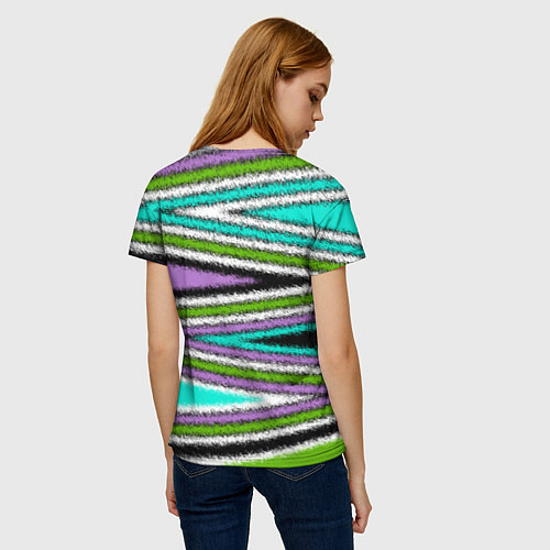Женская футболка Абстрактный асимметричный / 3D-принт – фото 4