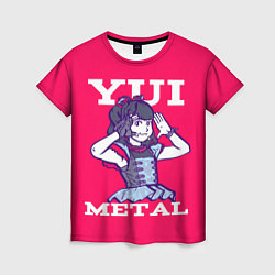 Женская футболка Юи Метал