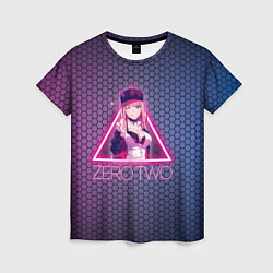 Женская футболка Zero Two в треугольнике