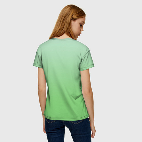 Женская футболка Peacefull green / 3D-принт – фото 4