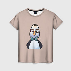 Женская футболка Умная птица