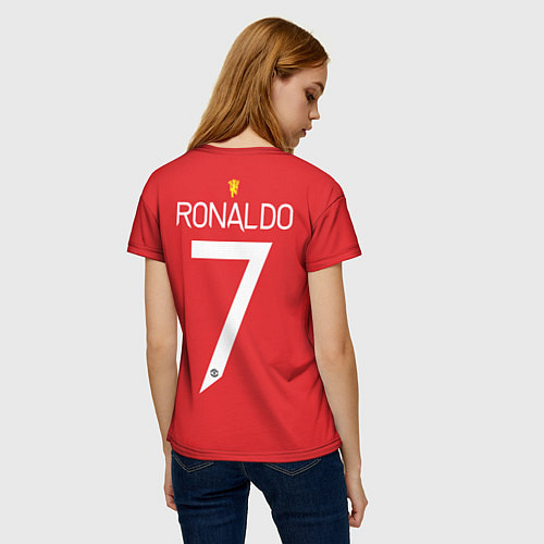 Женская футболка Ronaldo Manchester United / 3D-принт – фото 4