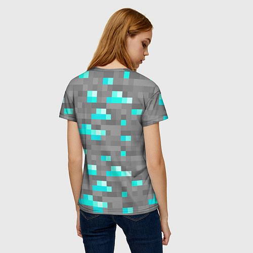 Женская футболка Алмазы / 3D-принт – фото 4
