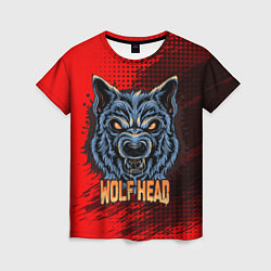 Женская футболка Wolf head