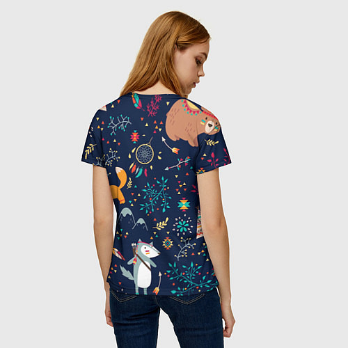 Женская футболка Звериный арт / 3D-принт – фото 4