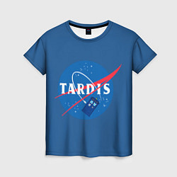 Женская футболка Тардис в космосе