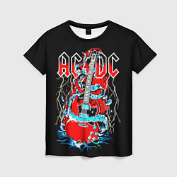 Женская футболка ACDC гитара