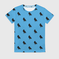 Футболка женская Вороны паттерн, цвет: 3D-принт