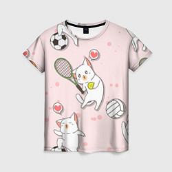 Женская футболка Спортивные котики Мяу спорт Z