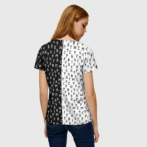 Женская футболка Руны / 3D-принт – фото 4