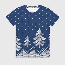 Женская футболка Зимняя ночь