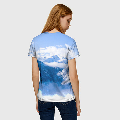 Женская футболка Печать Велеса Волчья лапа / 3D-принт – фото 4