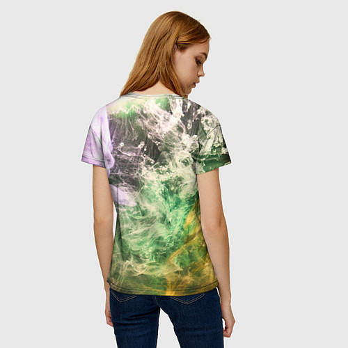 Женская футболка ДЫМ SMOKE / 3D-принт – фото 4