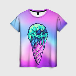 Женская футболка Мороженое Ice Scream Череп Z