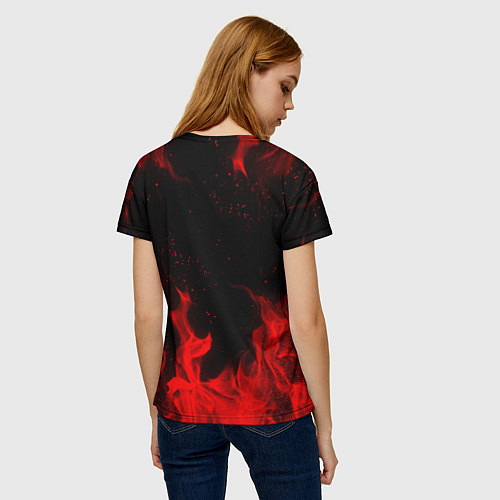 Женская футболка BON JOVI HAVE A NICE DAY FIRE ОГОНЬ / 3D-принт – фото 4