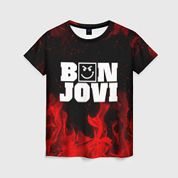 Женская футболка BON JOVI HAVE A NICE DAY FIRE ОГОНЬ