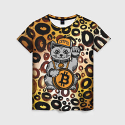 Женская футболка BitCoin кот