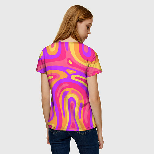 Женская футболка Абстракция позитив Красочный и яркий принт / 3D-принт – фото 4